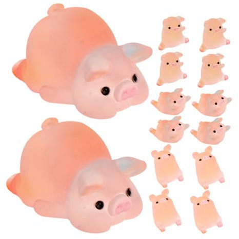 IMIKEYA 25stücke Mini-Schwein-harzstatue Miniatur-schweinefiguren Kleine Harztiere Für Garten Und Landschaftsbepflanzung Miniatur-tierfigur Für Dekoration Und Bastelarbeiten