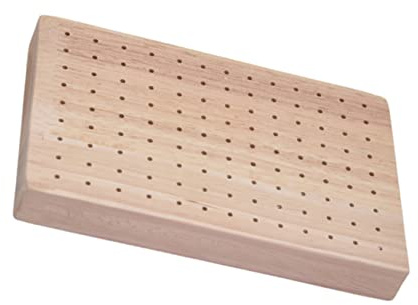 VALICLUD Support Brochettes Bois Rectangulaire Trous Présentation Amuse-Gueules pour Barbecues Et Fêtes