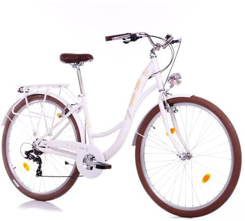 BERLIN BIKE Bella 2 Premium City Bike 28 Zoll Damenfahrrad Komfort Hollandrad Vintage Fahrrad, 7 Gang-Schaltung