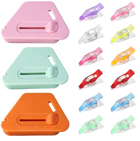 QIXNBL 3 Guides De Couture Magnétiques Et 12 Clips, Aides À La Couture, avec Couteaux À Coudre, Accessoires pour Machines À Coudre, Positionneurs De Couture Multifonctions.