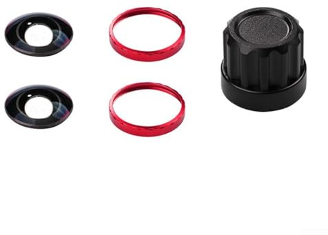 MeevrgR Juego de lentes intercambiables para lentes de vidrio óptico X5 con anillos de aleación de aluminio y herramienta de extracción mejorada Clare y versatilidad (rojo)