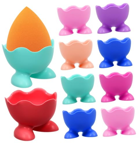 NAMOARLY 10pièces Support à Œufs Silicone Porte-œufs Lot D’ustensiles pour Œufs Durs Cuisson Vapeur