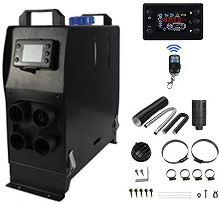 Riscaldatore diesel da 5 kW, 24 V, kit di riscaldamento per parcheggio auto diesel, tutto in 1, con monitor LCD e telecomando, riscaldamento rapido per camper, camion, barca, autobus, rimorchio per