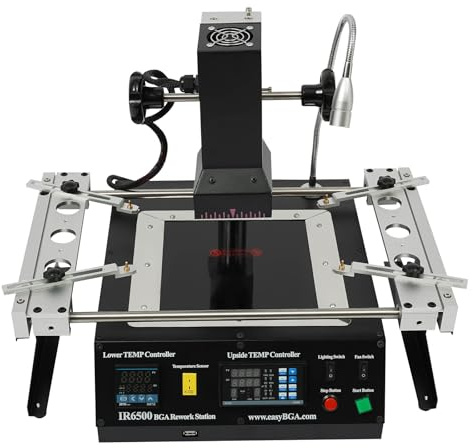 Station de soudage à air chaud, machine à souder BGA, poste de travail IR6500 1250 W, pour ordinateur portable, serveur, carte mère 47,5 x 48 x 42 cm