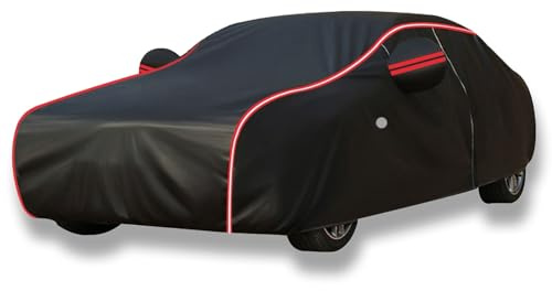Wasserdichtplane Auto für Ford Mustang (1964-1968),Autoplane mit Reißverschlusstür, wasserdichte Außenabdeckung aus Oxford-Stoff, Allwetterschutz