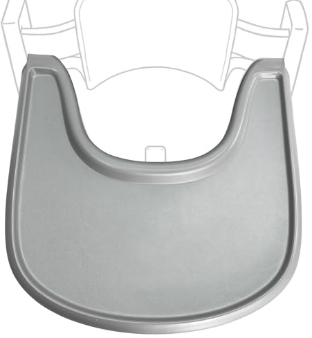 Hochstuhl Essplatte kompatibel mit Stokke Tripp Trapp Stühle, matt schwarz - Hochstuhl Tisch nicht geeignet für Saugtaschen, frei von Bisphenol A. (Mattgrau)