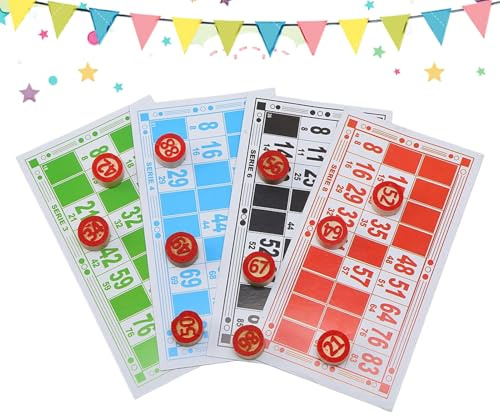 Bingo-Spiel, interaktiv, Vintage, Bingo-Spiele für Erwachsene und Familie, für Jugendliche, Freunde, Partys, Treffen, Geburtstag, Weihnachten