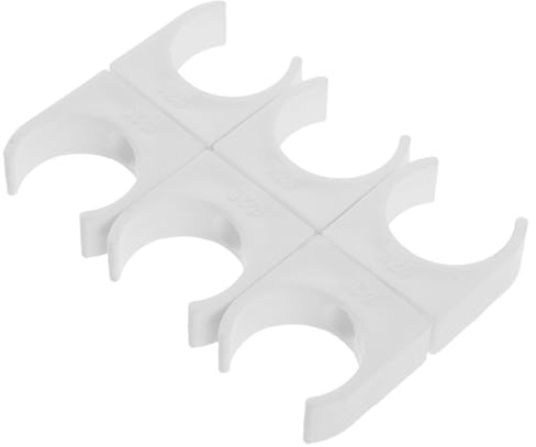 jojofuny 50pcs U-Shaped Plastic Water Pipe Clamps White for Automotive Mechanical Use Weatherproof Hose Supports with Installation Versatile PVC Tubing Clips for Garden Aquarium Systems