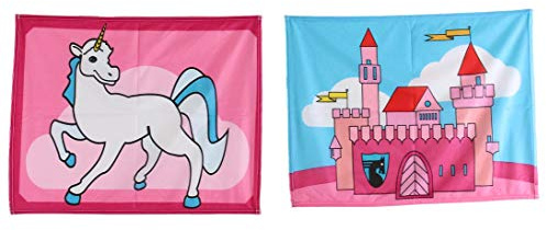 bambus-discount.com Flaggenset Mädchen für Spielturm, 2er Set - Kinderspielgeräte für Garten, Spielgeräte für Kinder, Spielturm, Spieltürme