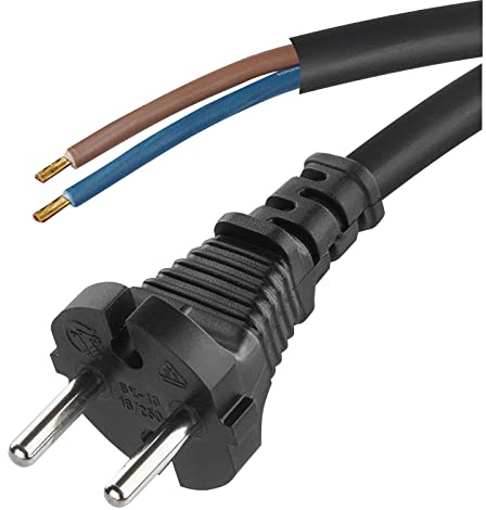 Les eMOS Flexo-câble-gu MMI 2 x 1,5 mm, 3 m, Noir, SY-Lot de 10