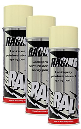 3X KWASNY 288 124 Auto-K Racing Lackspray RAL 1015 hellelfenbein 400ml