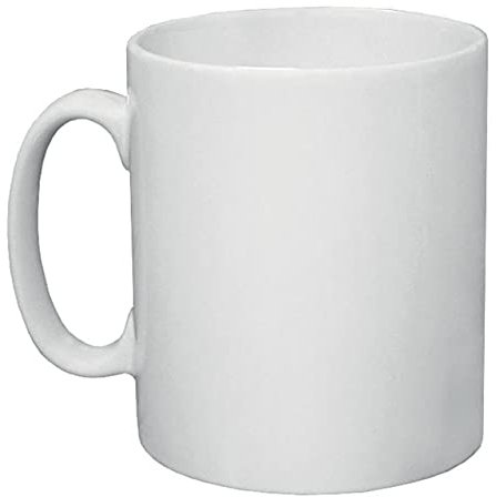 Mug tazza in ceramica bianca cod.EL1717 cm 8x8x9,5h by Varotto & Co.