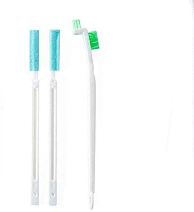 HUAWELL Eco Handheld Baby Water Bottle Cap Cleaner Small Groove Gap Cleaning Brush Washing Tool Value Kit with Handle 3 Pieces Set for Cup, Kitchen Sink,Grill,Bathroom tub (1)