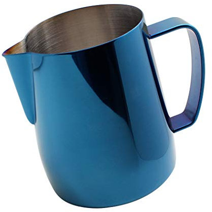 Dianoo Brocca Latte In Acciaio Inox Placcato Titanio Tazza Da Caffè Cremoso Latte Caffè Cappuccino Al Latte Blu 350ml