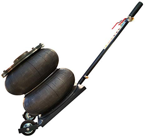 STIX Cric Pneumatique Gonflable 8000 kg GSP Plage 150-380mm Graphite Poignée 69cm pour Poids Lourds Camion Atelier