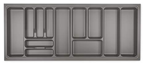 Orga-Box VIII Besteckkasten 1111 x 480 mm Champagner für 120er Schränke | mit Perlstruktur für Häcker Küchen
