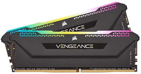 Corsair Vengeance RGB PRO SL 16GB (2x8GB) DDR4 3600 (PC4-28800) C18 1.35V Optimized for AMD Ryzen - Schwarz