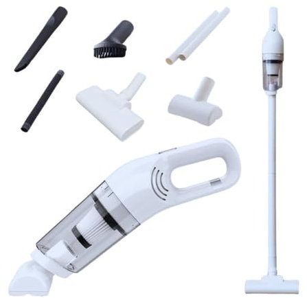 Aspirapolvere Senza Fili Scopa Elettrica 120 W Senza Sacco Ricaricabile Pulizia Casa Auto Tende Divano 108 cm con Accessori