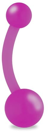 Treuheld® Bauchnabelpiercing aus Kunststoff | 9 Farben | 11 Größen