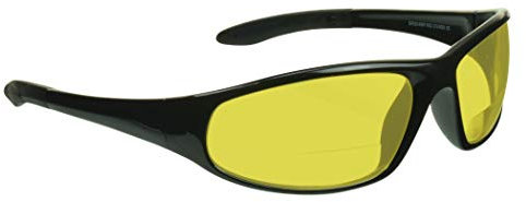 proSPORT Lector de gafas de sol de seguridad bifocal+1.50 Z87 lente amarilla de visión nocturna hombres mujeres trabajo deporte envolvente
