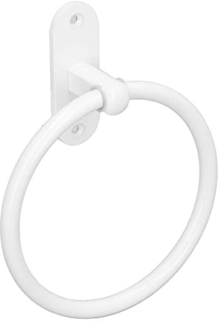 Natudeco Handtuchring, Wandmontierter Badezimmer-Handtuchhalter Weiß Aluminiumlegierung Eleganter Toilettenhandtuchring Rostfreier runder drehbarer Handtuchring für die Badezimmerküche