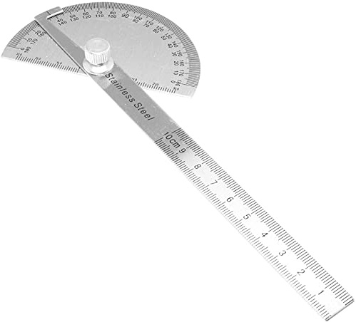WJJ Righello Angolo del goniometro Righello in Acciaio Inossidabile Angolo di Lavorazione del Legno Righello (2 PCS)