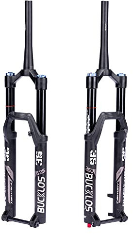 BUCKLOS MTB Luftfedergabel 27,5 29 110 x 15 mm Boost AM E-Bike konisch, Reise 160 mm 36 mm Innenrohr durch Achse Rückprallverstellung Scheibenbremse Vordergabeln, passend für alle Mountainbikes eBike