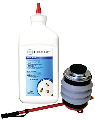 1 LB Delta Dust Insecticide and 1 JT Eaton Hand Duster ~ Kill Carpenter Bees, Bees, Wasps, Fleas, Silverfish, Scorpions, Sowbugs, Millipedes, and numerous Other pests.