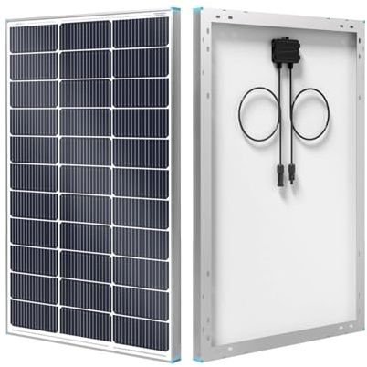 Renogy Panel solar tipo N de 100 W, 16 BB, 12 V, 100 W, panel solar 25% de alta eficiencia, cargador de alimentación de módulo fotovoltaico para caravana, batería de granja marina y otras