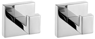 Geschirrtuchhaken, Wandhaken, Kleiderbügel for Aufhängen, hochglanzpoliert/mattschwarz/gebürsteter Edelstahl, Bademantelhaken, Handtuchhaken, Wandmontage, quadratisch, for Handtuch, Bademantel, Mantel