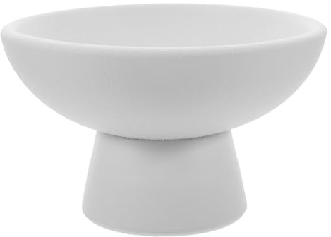 Luxshiny Keramik Obstschale Mit Fuß Snack-Servierschale Für Obst Desserts Und Gebäck Tischdeko Für Küche Wohnzimmer Party Und Familienfeiern 13.00 X 13.00 X 7.70 cm 1 Stück
