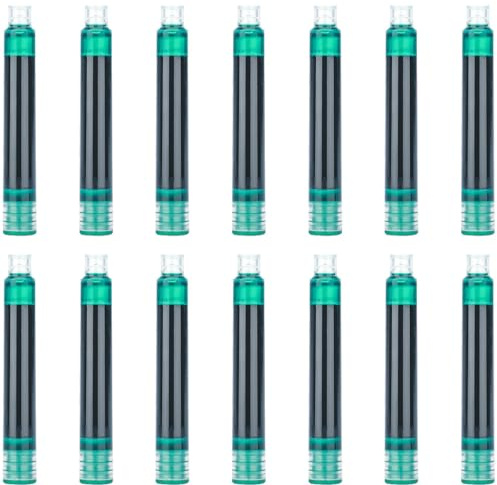 Gullor 35 cartuchos de tinta para pluma estilográfica con caja de almacenamiento, recambios de bolígrafo, tamaño estándar internacional de 2,6 mm de diámetro