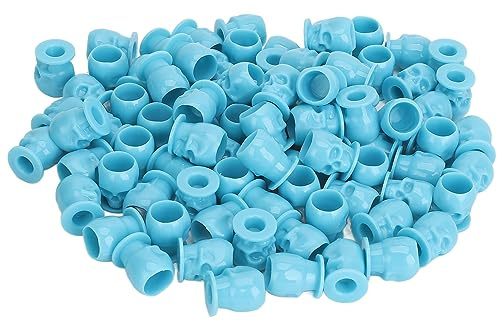 HELEVIA Tazze per Inchiostro per Tatuaggi 200 Pezzi Base Stabile a Forma di Teschio Che Impedisce la Caduta delle Tazze di Pigmenti per Microblading