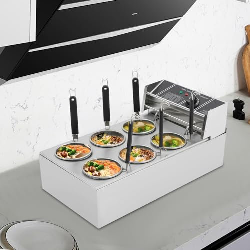 Hervidor de pasta eléctrico - 140℉-392℉ - Hervidor de pasta comercial - 2000 W de alto rendimiento con 6 cestas, 20 L