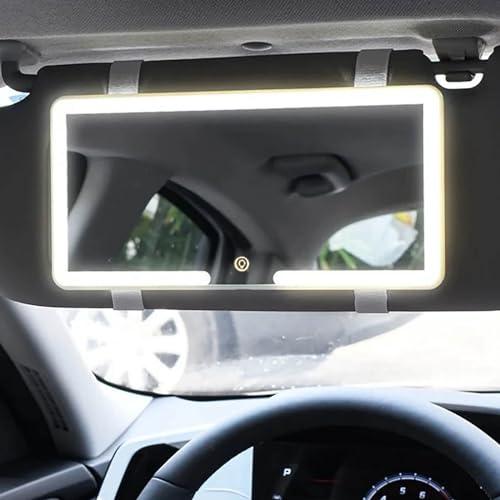 Car Sun Visor Vanity Mirror, 3 Mode Rechargeable Led Light Makeup Mirror For All Car, Universal Car Sun Visor Mirror, Universal For Car Suv, Innovative Car Mirror Accessories