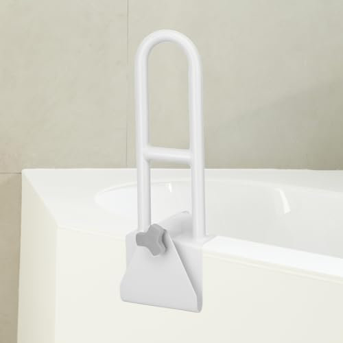 QWORK® corrimano per vasca da bagno, barre di sostegno per vasca, maniglione vasca da bagno, bianco 8-16 cm