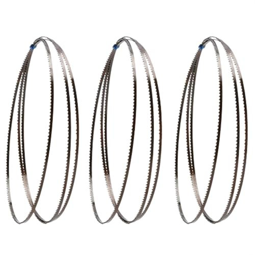 3pcs 10 TPI Cutting Wood Saw Blade, 3/8 Inch 9.5mm Bandsaw Blade, 70 1/2 59 1/2 56 1/8 55 67 1/2 62 Inch Band Saw Blade For Cut(56 1/8 x 3/8 inch)