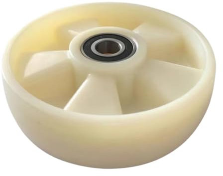 perfk Hydraulic Pallet Truck Wheel Wheels Replacement 180mm Diameter with Bearings Manual Truck Fittings for Industrial Trolleys, White