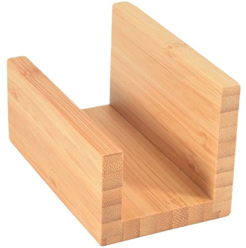 Tsffae Holz-visitenkartenhalter, Bambus-Desktop-kartenständer, Hölzerner Schreibtisch-visitenkartenständer, Namenskartenständer, Organizer-Halter Für Bürotische