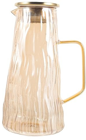 Cabilock Carafe Épaissi Avec Infuseur à Thé Jus Pichet Pour Eau Jus De Fruits Et Thé Froid Aux Températures Chaudes Et Froides