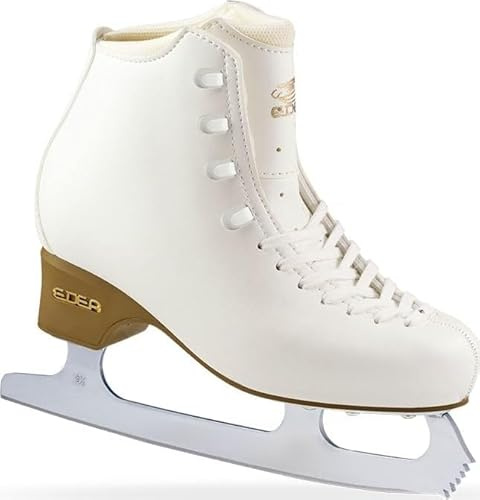 L'Estel Skates - Edea - Edea Tempo Stiefel + Kufen Grad 2 - Eiskunstlauf (Weiß, 275/41)
