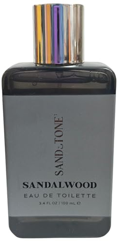 Sandalwood Eau de Toilette Spray For Men With Notes Violet Cardamom, Iris, Amber, Cedarwood 3.4 fl oz unboxed