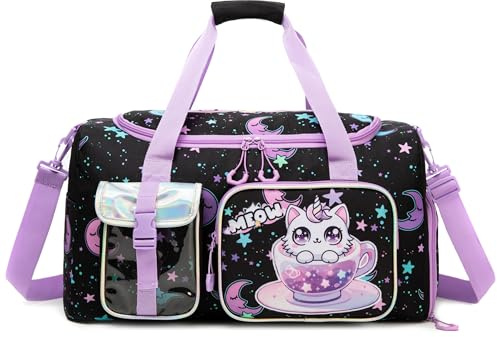 Borsone Palestra Training Bambina Borsa Sportiva Viaggio per Bambini Bagaglio Duffel Bag