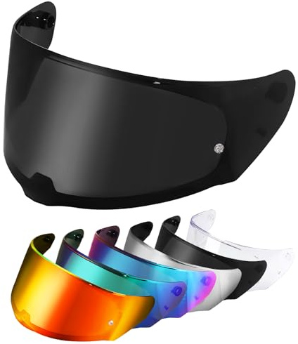 Helmvisier für FF320 Rapid FF353 Assault FF328 Stream FF800 Schwarz | Motorradhelm Visier für F328/FF800/FF353/FF320,Motorrad Windschutz Helm Objektiv Visier Vollgesichts,UV Schutz Helmvisier