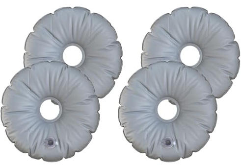 Anlising Bolsa de Peso de Agua Redonda, 4PCS Bolsa de Peso Portátil Plegable PVC, Bolsa de Peso con Base de Bandera, Bolsa de Peso de la Base de la Bandera, para Paraguas, Balcón, Playa, Terraza