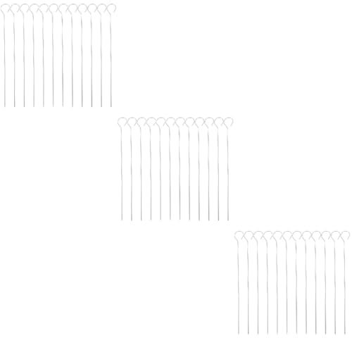 Cabilock 3 ensembles Brochettes De Barbecue En Acier Inoxydable Pour Barbecue Rôtisserie Camping Grillades Cuisson Brochettes En Métal Pour 25 pièces * 3