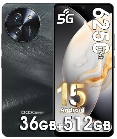 DOOGEE Note 59 Pro+ 5G Mobile Phones 2025 Android 15,UNISOC T8200, 36GB+512GB/2TB,6.75 HD+120Hz,6250mAh 18W Smartphone,50MP AI Camera,Dual SIM Free Unlocked Mobile Phones,Widevine L1/NFC/OTG (Black)