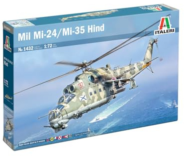 Italeri 1432 1:72 Mil MI-24P / Mil MI-35P - Modellbau, Bausatz, Standmodellbau, Basteln, Hobby, Kleben, Plastikbausatz, 1:72, Flugzeug Bausatz