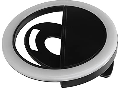 Denash Luz de Anillo de Selfie Luz Recargable de Flash USB Recargable para el Teléfono Fotografía de la Cámara Portátil para Selfie Video en Uso General Material ABSPC