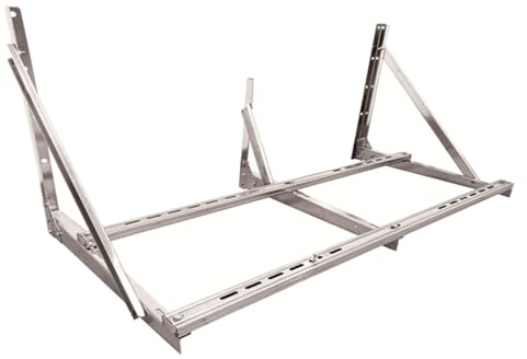 Soporte de pared de acero inoxidable resistente para unidades de aire acondicionado, soporte universal mini split de capacidad máxima de 450 kg, ideal para bombas de calor y compresores HVAC